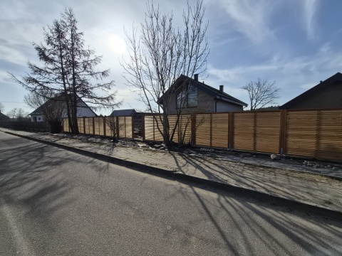 Płot lamelowy, 180x180cm modrzew, KL C, SOLIDNY , SZYBKA WYSYŁKA