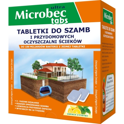 TABLETKI do szamba i przydomowych oczyszczalni Bros MICROBEC Ultra - 16 szt