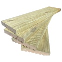 Deska tarasowa 120x14,5x2,8cm, sosnowa ryflowana, impregnowana klasa C