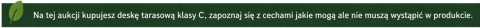 Deska tarasowa modrzew ryflowana, klasa C 60x14,5x2,6cm