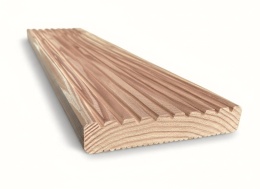 Deska tarasowa modrzew ryflowana, klasa C 120x14,5x2,6cm