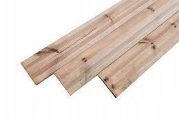 Deska tarasowa sosnowa 50x14,5x2,7cm ryfel drobny z przerwą BRĄZOWA