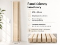 Panel ścienny lamelowy 250x30cm , 36x36mm strugany nie impregnowany